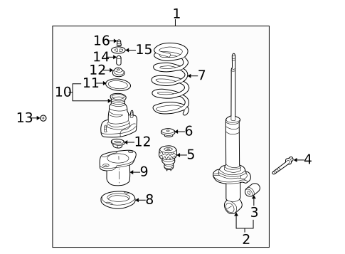 Struts & Components for 2006 Honda CR-V #2