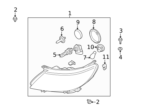 Bulbs - Chassis for 2008 Saab 9-3 #0