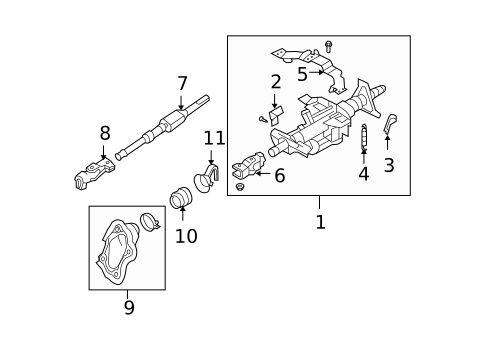 Steering Column Assembly for 2006 INFINITI G35 #3