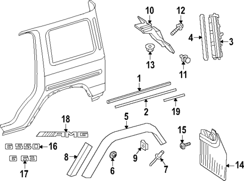 Exterior Trim - Quarter Panel for 2025 Mercedes-Benz G63 AMG #0