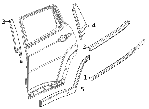 Exterior Trim - Rear Door for 2018 Jeep Compass #0