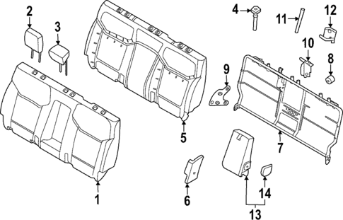 Rear Seat Components for 2024 Ford Maverick #0