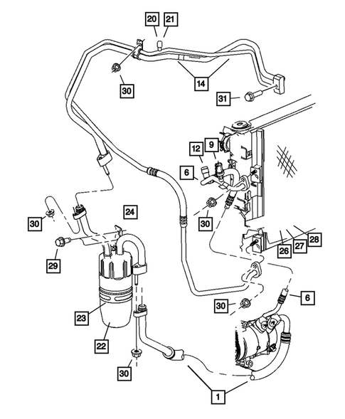 Air Conditioner and Heater Plumbing for 2007 Dodge Caliber #0