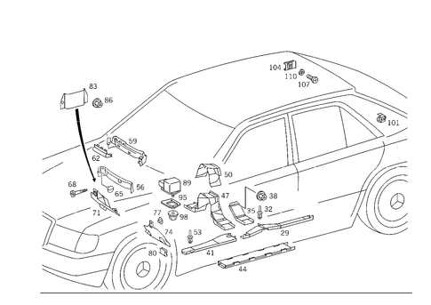 Cable Covering & Electrical Parts for Blower Motor & Heated Rear Window Pane for 1988 Mercedes-Benz 260E #1