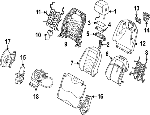 Driver Seat Components for 2024 BMW 540i xDrive #3