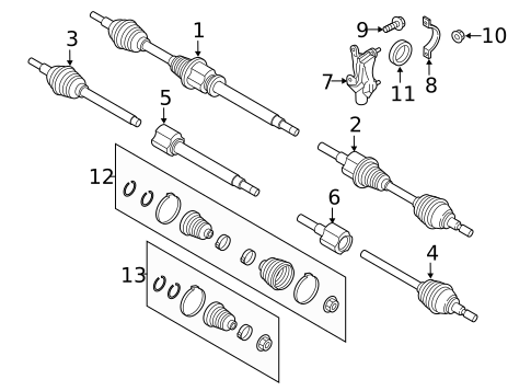 CV Boots & Related Components for 2018 Ford Focus #0