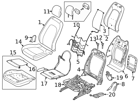 Front Seat Components for 2018 Lincoln MKZ #0