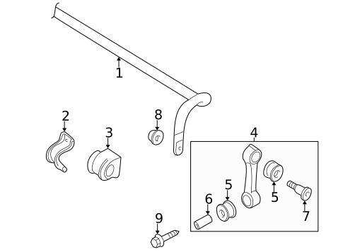 Stabilizer Bar & Components for 2003 Volkswagen Jetta #0