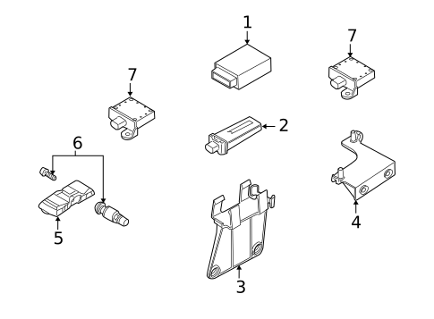 Tire Pressure Monitor Components for 2009 BMW X5 #0