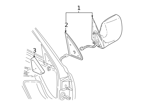 Outside Mirrors for 2001 Chevrolet Silverado 3500 #2