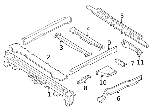 Frame Components for 1995 Volkswagen EuroVan #1