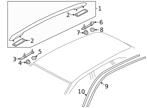 Exterior Trim - Roof for 2017 Volkswagen Touareg #0