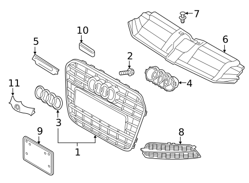 Grille & Components for 2016 Audi A6 #0
