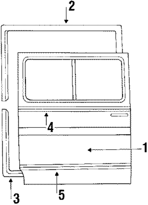 Exterior Trim - Side Door for 1988 Ford E-350 Econoline #1