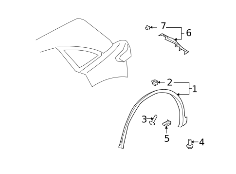 Exterior Trim - Quarter Panel for 2006 INFINITI FX35 #0
