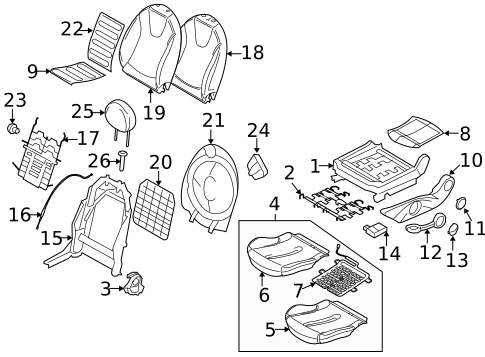 Driver Seat Components for 2013 Mini Cooper #3