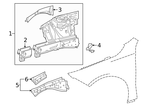 Structural Components & Rails for 2020 Mercedes-Benz CLA35 AMG #1