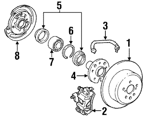 Rear Brakes for 1989 Toyota Camry #0
