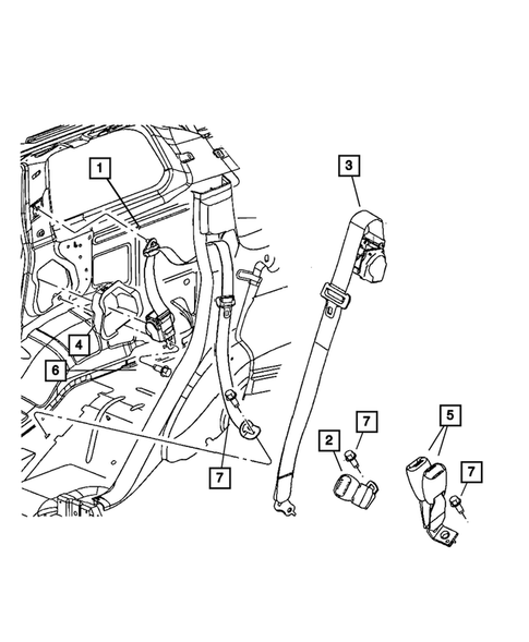 Seat Belts for 2008 Jeep Commander #0