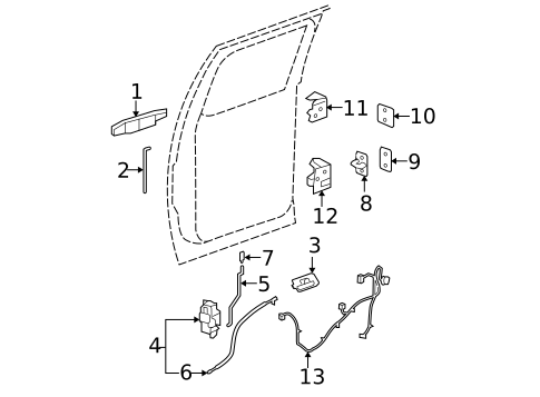 Rear Door for 2011 Chevrolet Silverado 3500 HD #1
