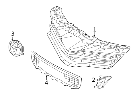 Grille & Components for 2014 Toyota Yaris #0