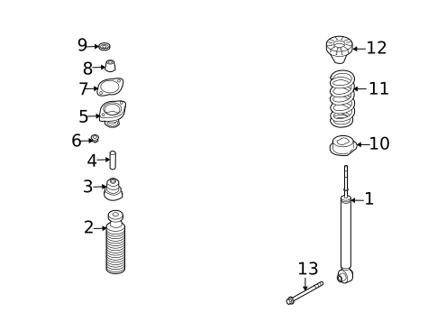 Struts & Components for 2008 INFINITI FX35 #1