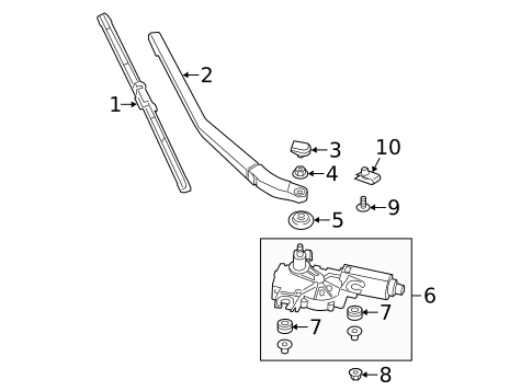 Rear Wiper Components for 2015 Porsche Cayman #0