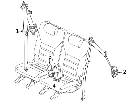 Third Row Seat Belts for 2023 Genesis GV80 #0