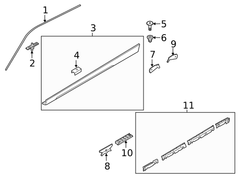 Exterior Trim - Pillars for 2011 BMW 328i xDrive #1