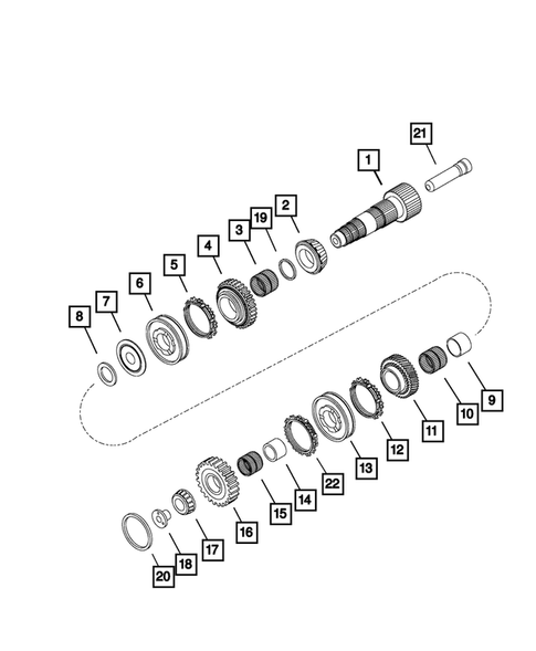 Gear Train for 2015 Fiat 500L #1