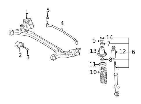 Rear Suspension for 2003 Toyota Matrix #2