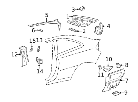 Interior Trim - Quarter Panels for 2002 Mercedes-Benz CLK 55 AMG® #2