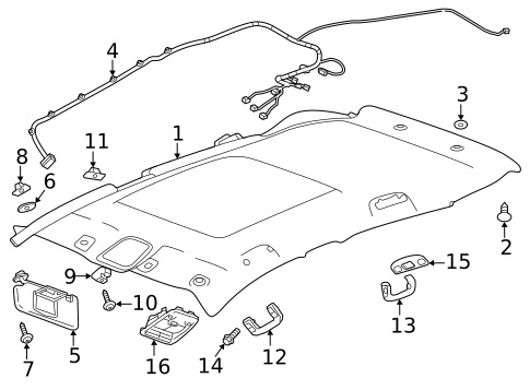 Interior Trim - Roof for 2023 Chevrolet Bolt EUV #0