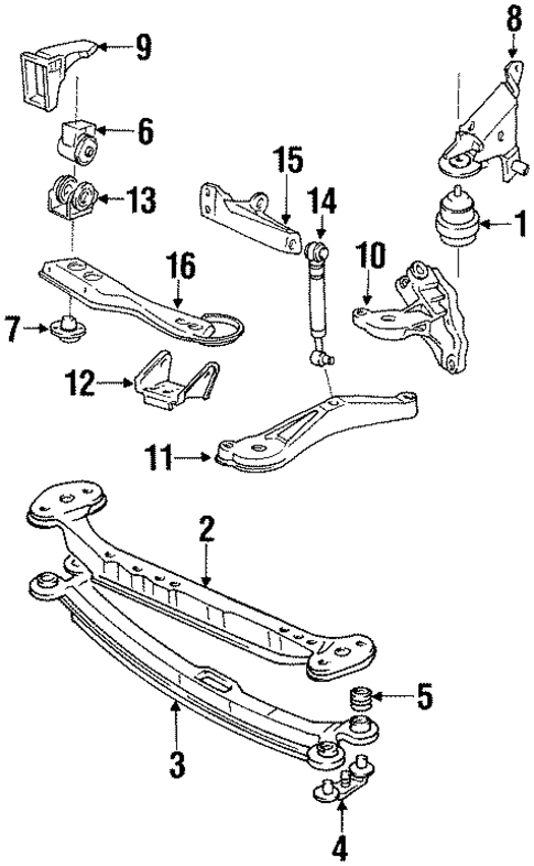 Engine Mounting for 1988 Volkswagen Golf #0