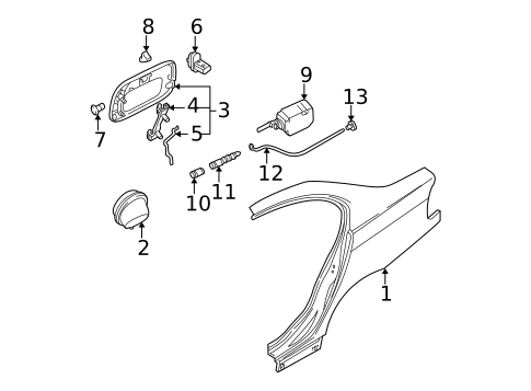 Quarter Panel & Components for 1999 BMW 328i #1