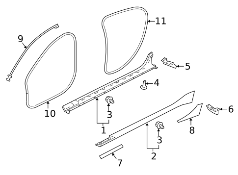Exterior Trim - Pillars for 2020 Jaguar XE #0