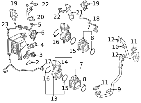 Emission Components for 2007 Volkswagen Touareg #0