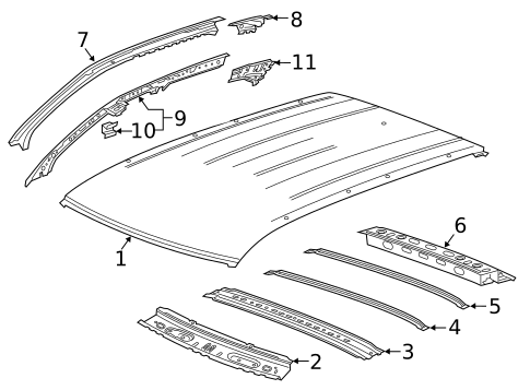 Roof & Components for 2019 Cadillac XT4 #1