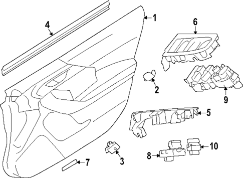Interior Trim - Front Door for 2025 Subaru Impreza #0