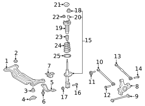 Rear Suspension for 2014 Toyota Camry #0