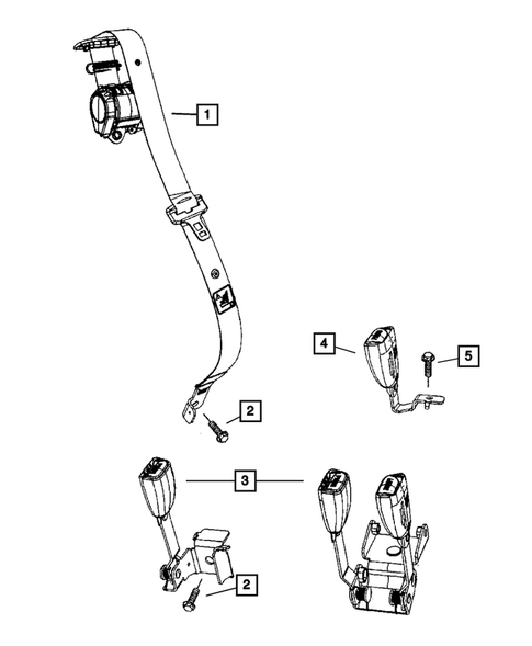 Seat Belts-Front and Rear for 2007 Chrysler Pacifica #3