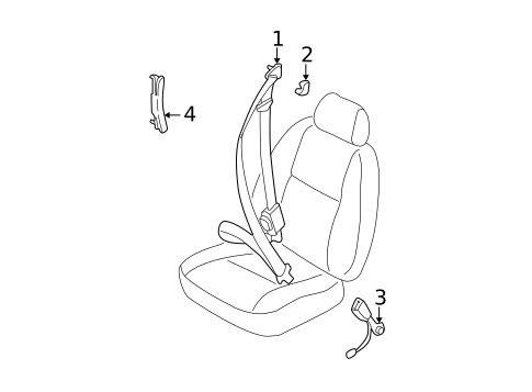 Seat Belt for 2004 Subaru Outback #1