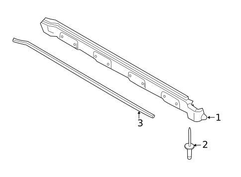 Exterior Trim - Pillars for 2008 Mercury Mariner #1