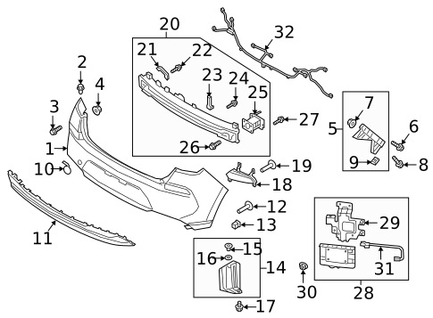 Bumper & Components - Rear for 2019 Hyundai Elantra GT #0