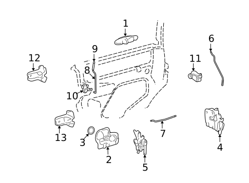 Rear Door for 2004 Lincoln Town Car #0