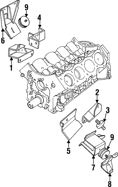 Engine & Trans Mounting for 1994 Land Rover Discovery #0
