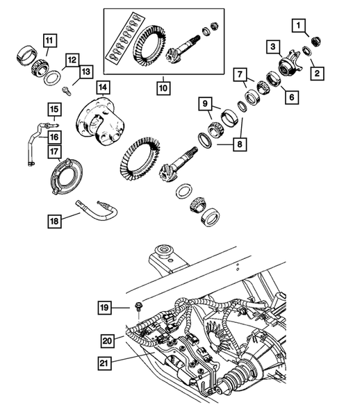 Differential and Housing for 2005 Jeep Wrangler #1