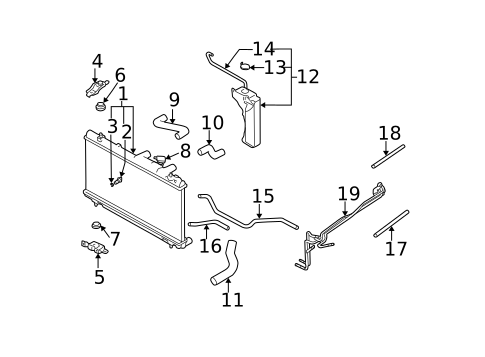 Radiator & Components for 2004 Subaru Outback #0