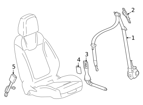 Seat Belt for 2025 Cadillac XT4 #1