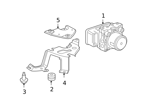 ABS Components for 2009 Honda Civic #1